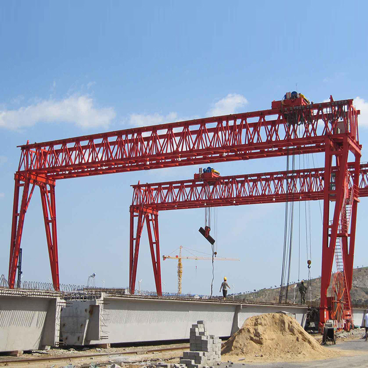 Grue à portique à poutre de lancement