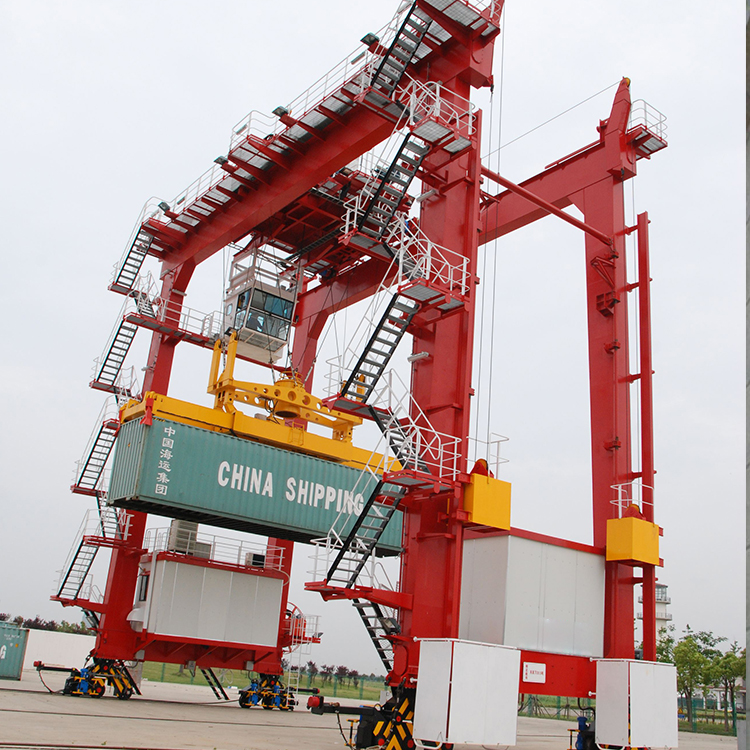 Indonesian rail tire crane delivery