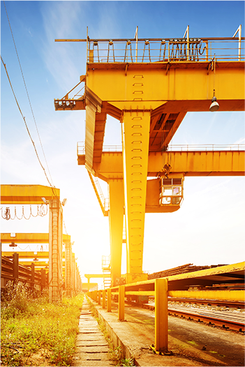 Starter beam crane work site